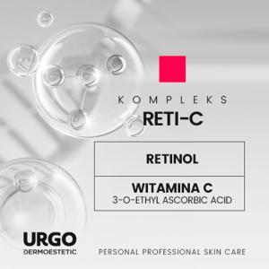 Urgo Dermoestetic Reti-Renewal promocyjny zestaw odbudowująco-odmładzający-  RETI-C Krem aktywujący 2 x 5 ml + maska 4 x 3 ml + serum pozabiegowe 10 ml