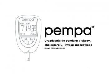 Urządzenie do pomiaru: glukozy, cholesterolu, kwasu moczowego Pempa 3w1