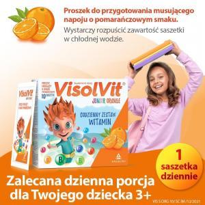 Visolvit junior x 10 sasz o smaku pomarańczowym
