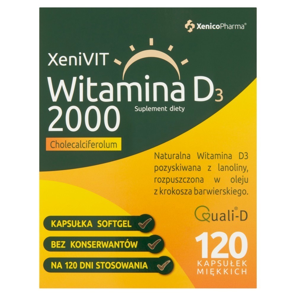 XeniVIT Witamina D 2000 x 120 kaps