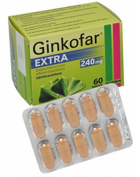 Ginkofar Extra 240 mg x 60 tabl powlekanych