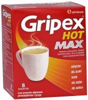 Gripex Hot Max x 8 sasz o smaku cytrynowym