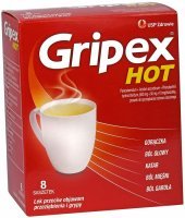 Gripex HOT x 8 sasz o smaku cytrynowym