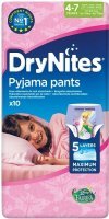 Huggies Drynites Girl (4-7 lat) pieluchomajtki na noc dla dziewczynek x 10 szt