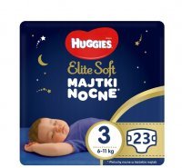 Huggies Elite Soft Overnights Pants 3 (6-11 kg) pieluchomajtki na noc x 23 szt