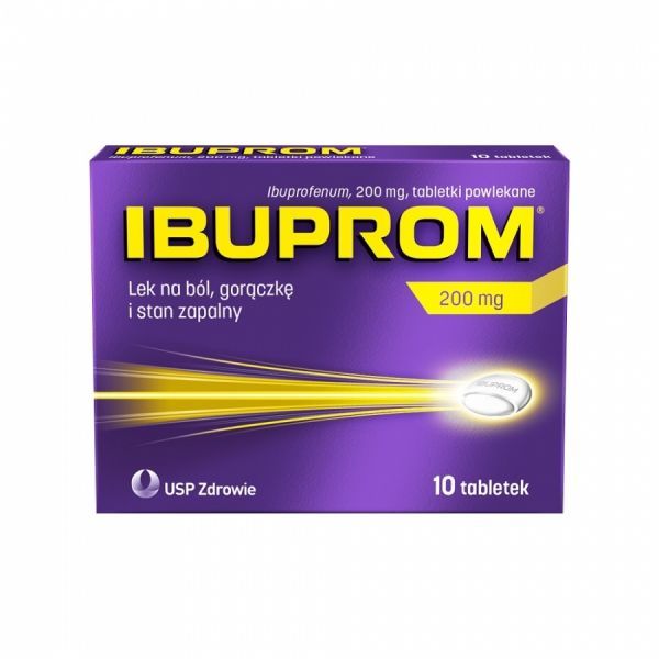 Ibuprom 200 mg x 10 tabl powlekanych