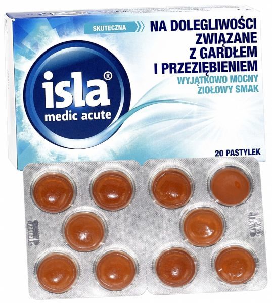 Isla-medic acute x 20 pastylek o smaku ziołowym