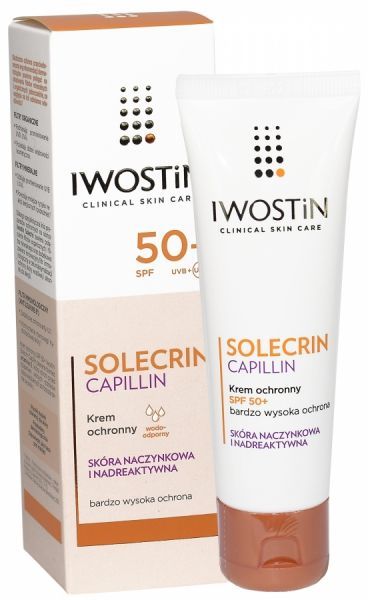 Iwostin solecrin capillin krem ochronny dla skóry naczynkowej spf 50+ 50 ml + torba plażowa GRATIS!!!