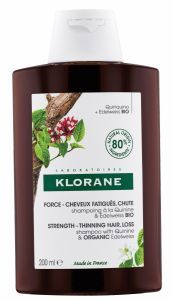 Klorane szampon do włosów z chininą i organiczną szarotką 200 ml (nowa formuła)