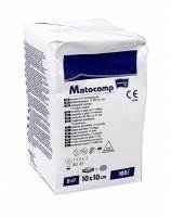 Kompresy bawełniane niejałowe 10x10 cm 17- nitkowe 8-warstwowe x 100 szt (Matocomp)