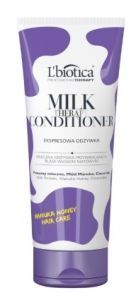 L'Biotica Professional Therapy Milk ekspresowa mleczna odżywka przywracająca blask włosom matowym 200 ml