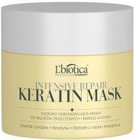 L'Biotica Professional Therapy Repair Keratin Mask - głęboko odbudowująca maska do włosów zniszczonych i bardzo suchych 200 ml