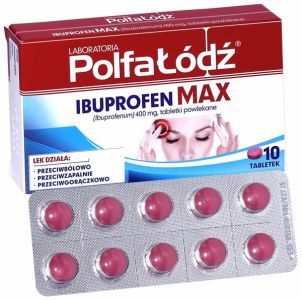 Laboratoria Polfa Łódź Ibuprofen max x 10 tabl powlekanych