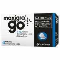 Maxigra go  25 mg x  4 tabl do żucia