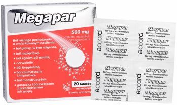 Megapar 500 mg x 20 tabl musujących