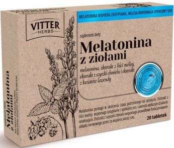 Melatonina z ziołami x 20 tabl (Vitter Herbs)