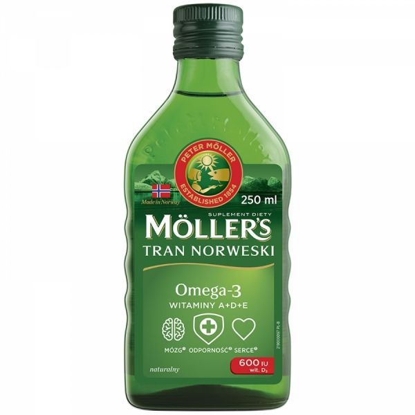Moller's tran norweski o aromacie naturalnym 250 ml