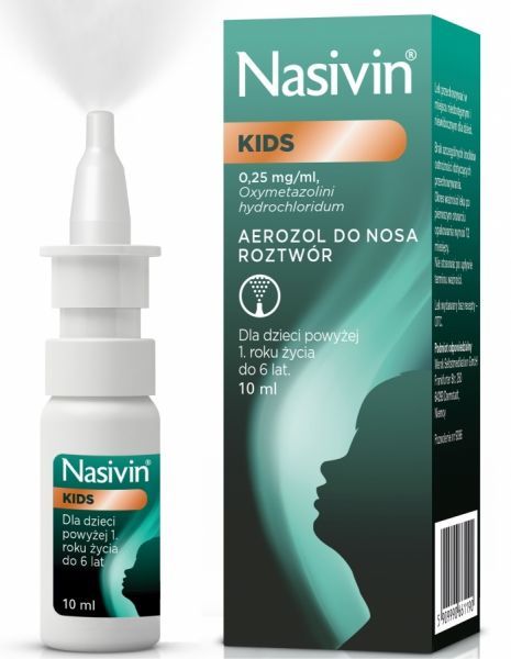 Nasivin Kids 0,025% aerozol do nosa 10 ml