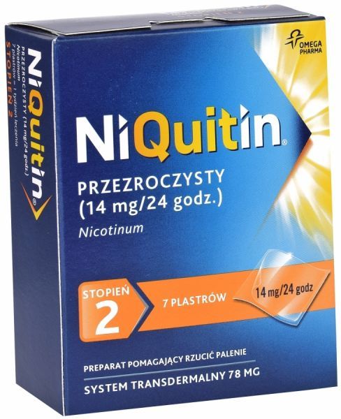 Niquitin 14 mg x 7 plastrów przezroczystych