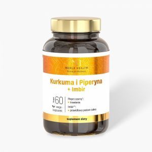 Noble Health Kurkuma i Piperyna + Imbir x 60 wege-kaps (nowa formuła)