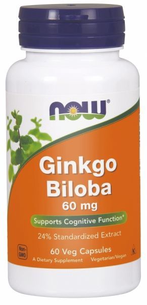 NOW Foods Ginkgo Biloba ekstrakt 60 mg x 60 kaps