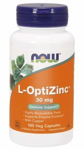 NOW Foods L- OptiZinc 30 mg – chelat cynku i miedzi x 100 kaps