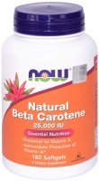 NOW Foods Natural Beta Carotene x 180 kaps