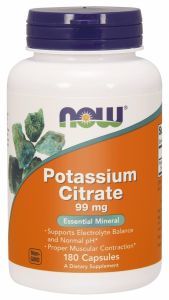 NOW Foods Potassium Citrate 99 mg – Cytrynian potasu x 180 kaps