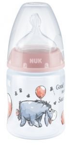 NUK butelka First Choice+ ze wskaźnikiem temperatury Disney Osiołek M 150 ml (różowa)