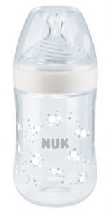NUK butelka Nature Sense z PP ze wskaźnikiem temperatury M 260 ml (biała)
