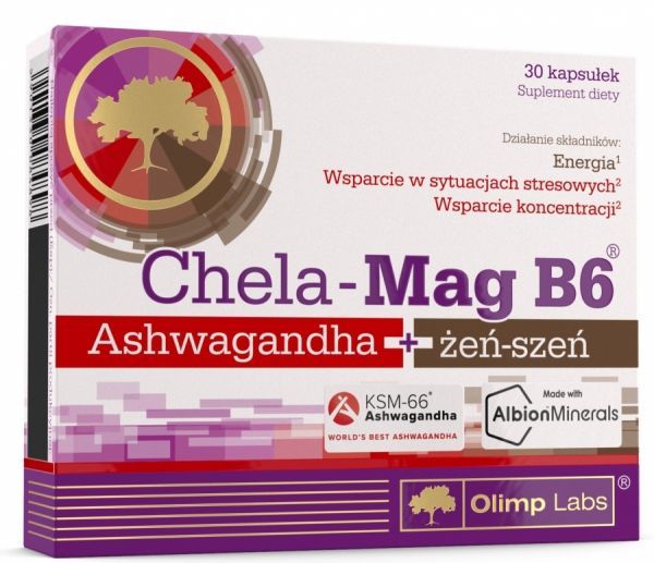 Olimp chela-mag b6 Ashwagandha + żeń-szeń x 30 kaps