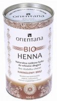 Orientana Bio Henna naturalna roślinna farba do włosów długich - karmelowy brąz 100 g