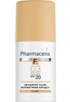 Pharmaceris f - delikatny fluid intensywnie kryjący o przedłużonej trwałości spf 20 bronze (03 - brązowy) 30 ml