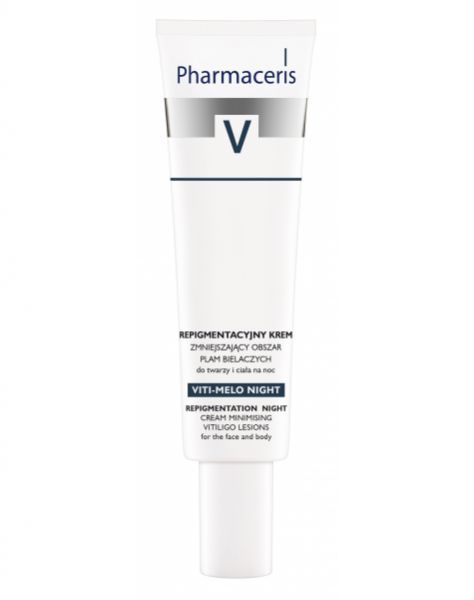 Pharmaceris V - Viti Melo Night repigmentacyjny krem zmniejszający obszar plam bielaczych do twarzy i ciała na noc 40 ml