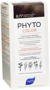 Phyto phytocolor 6.77 JASNE BRĄZOWE CAPUCCINO farba pielęgnacyjna do włosów z pigmentami roślinnymi