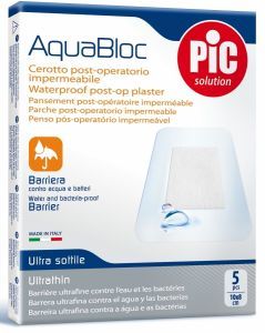PIC AquaBloc pooperacyjny plaster antybakteryjny 10 x 8 cm x 5 szt sterylny wodoodporny