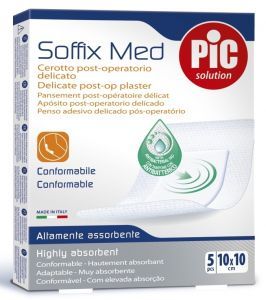 PIC SoffixMed pooperacyjny plaster antybakteryjny 10 x 10 cm x 5 szt delikatny