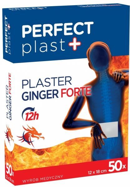 Plaster rozgrzewający Ginger Forte Perfect plast  12x18 cm x 50 szt
