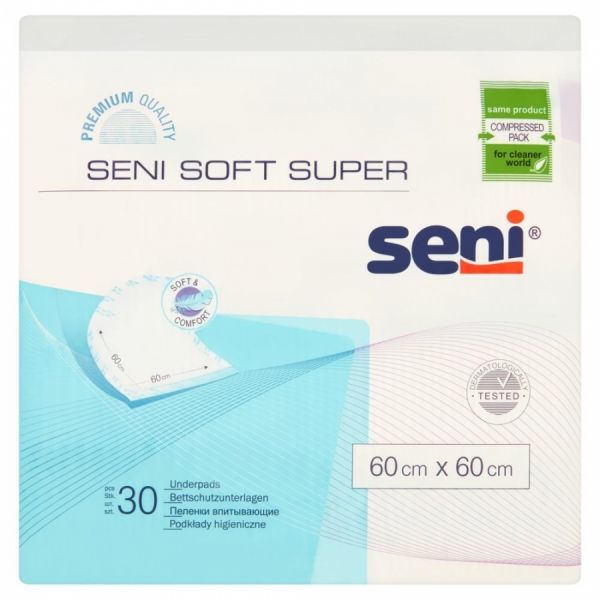 Podkłady higieniczne Seni Soft Super 60 cm x 60 cm x 30 szt