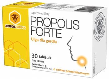 Propolis Forte x 30 tabl do ssania o smaku pomarańczowym