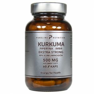 Pureline Nutrition Kurkuma + piperyna + imbir ekstra strong x 60 kaps