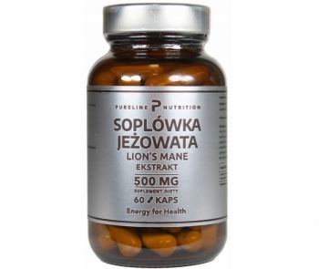 Pureline Nutrition Soplówka jeżowata Lion's Mane ekstrakt 500 mg x 60 kaps