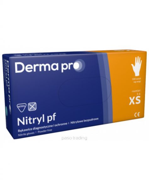 Rękawice Derma Pro nitrylowe bezpudrowe XS x 100 szt