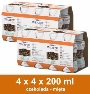 Resource 2.0 czekolada - mięta w czteropaku (4x) 4 x 200 ml