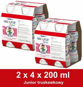 Resource Junior truskawkowy w dwupaku (2x) 4 x 200 ml