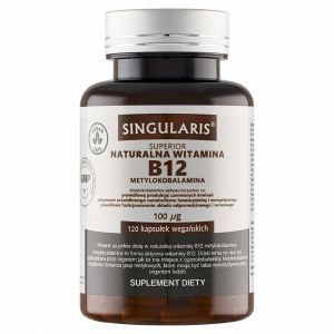 Singularis Naturalna Witamina B12 (metylokobalamina) 100 µg x 120 kaps wegańskich (nowa formuła)
