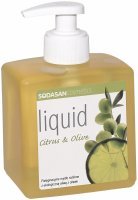 Sodasan mydło roślinne do mycia rąk i ciała Citrus & Olive 300 ml