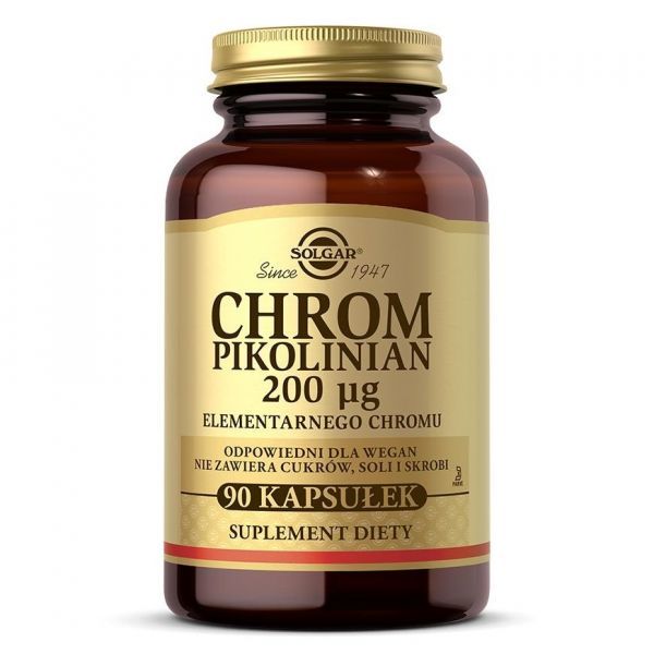 Solgar Chrom Pikolinian 0,2 mg x 90 kaps