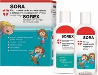 Sora płyn do zwalczania wszawicy głowy 100 ml + Sorex specjalistyczny szampon do zmywania olejów 100 ml