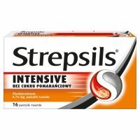 Strepsils Intensive na ostry ból gardła bez cukru do ssania pastylki x 16 szt